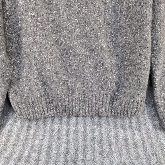 Luca Nobili Women's 1/4 Zip Pullover Knit Sweater Gray Large Solid Mock Neck - Picture 7 of 11